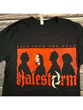 Halestorm Back From the Dead Tour 2022 Concert T-Shirt Black Sz M Bella Canvas